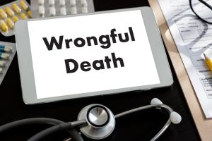 A doctor discussing wrongful death with a patient, both in a medical office setting, where the doctor provides guidance and information about the legal aspects of the case. 